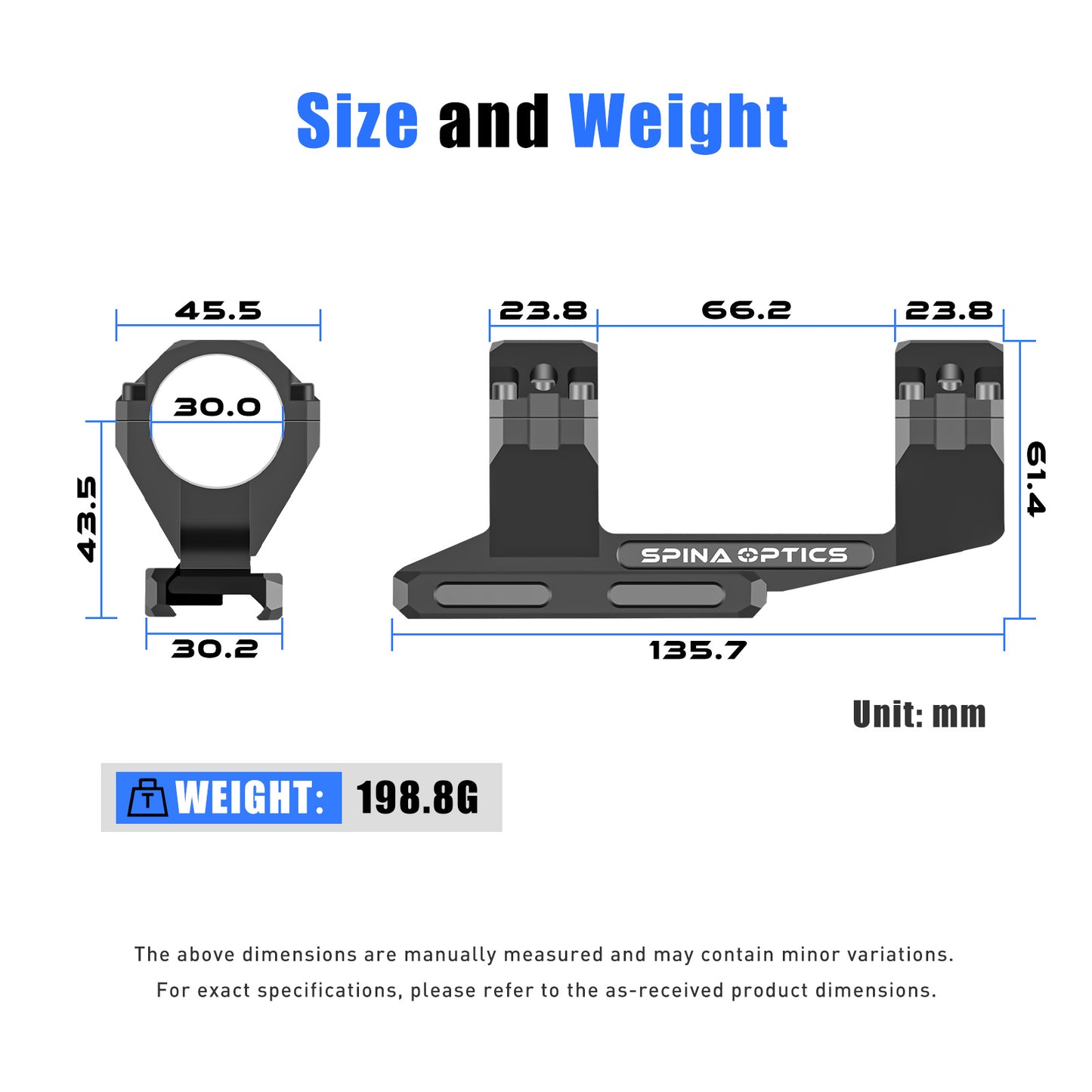 30mm picatinny escopo montagens