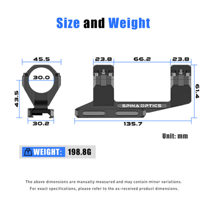 30mm picatinny escopo montagens