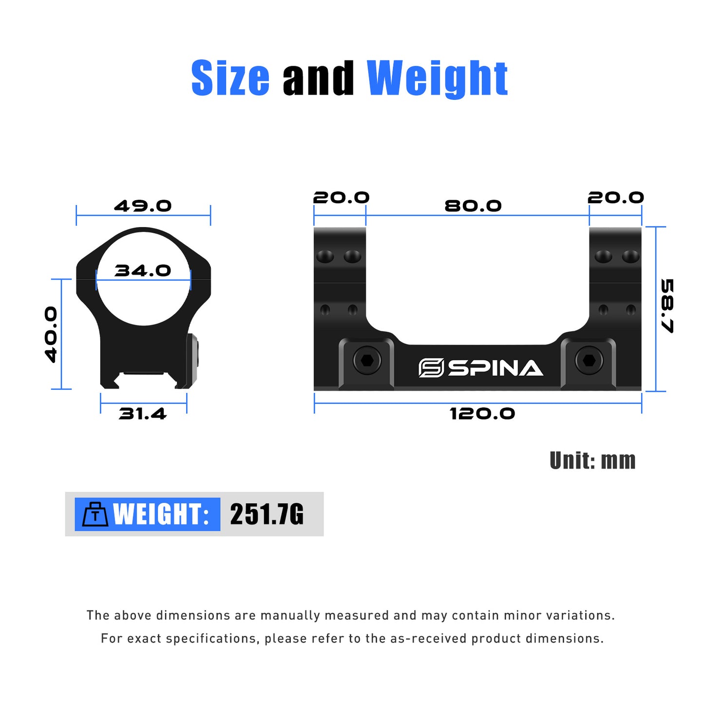 30mm picatinny escopo montagens