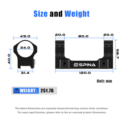 30mm picatinny escopo montagens