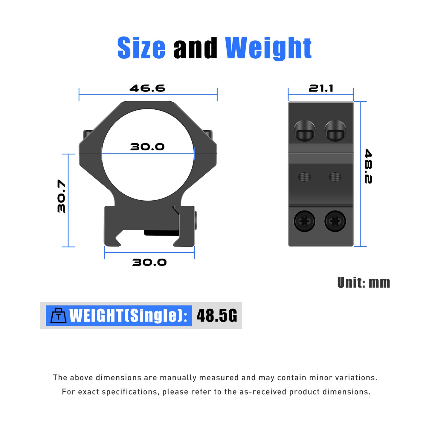 30mm picatinny escopo montagens