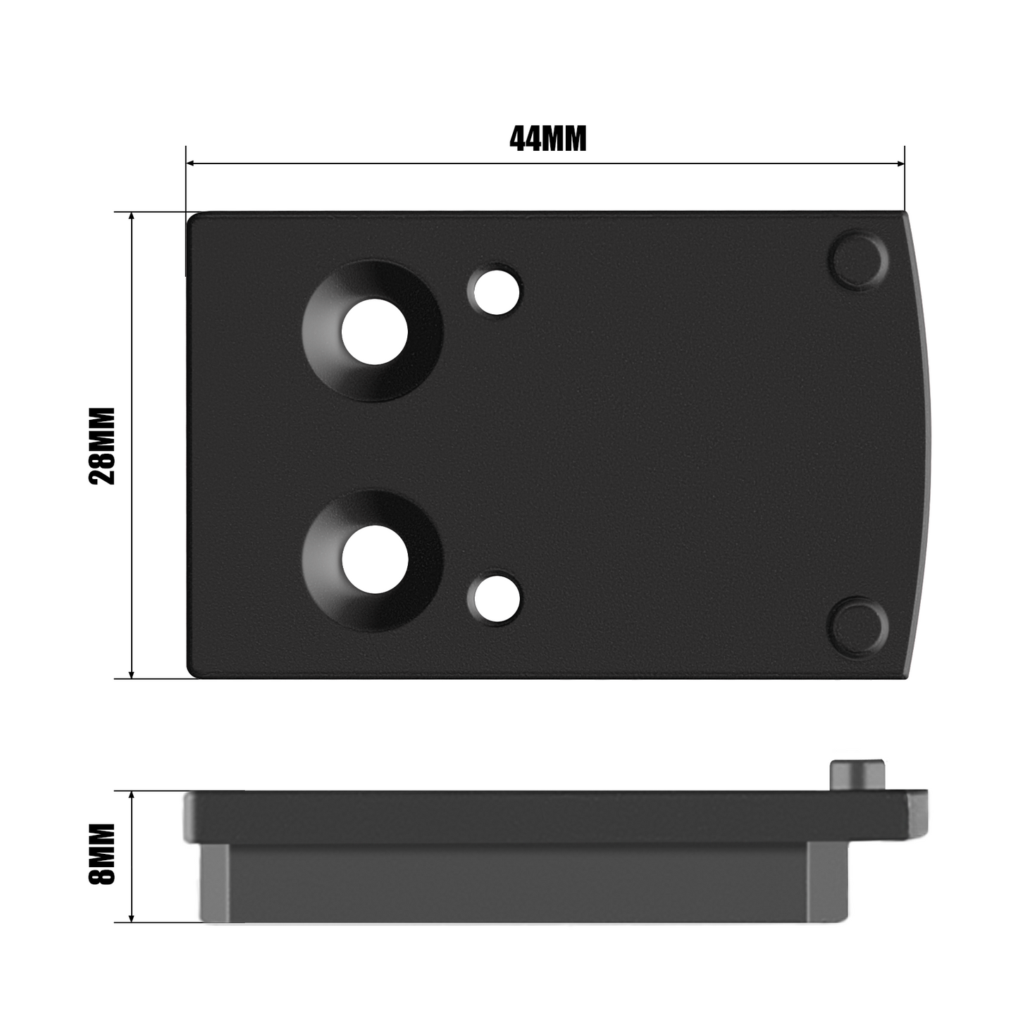 Placa adaptadora de ponto vermelho RMSC-to-RMR para Glock 48 MOS/43X e P365X/XL
