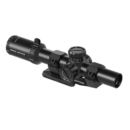 SPINA OPTICS ED Tricore 1-8x24 SFP IR Com retículo iluminado,Corchete integrada