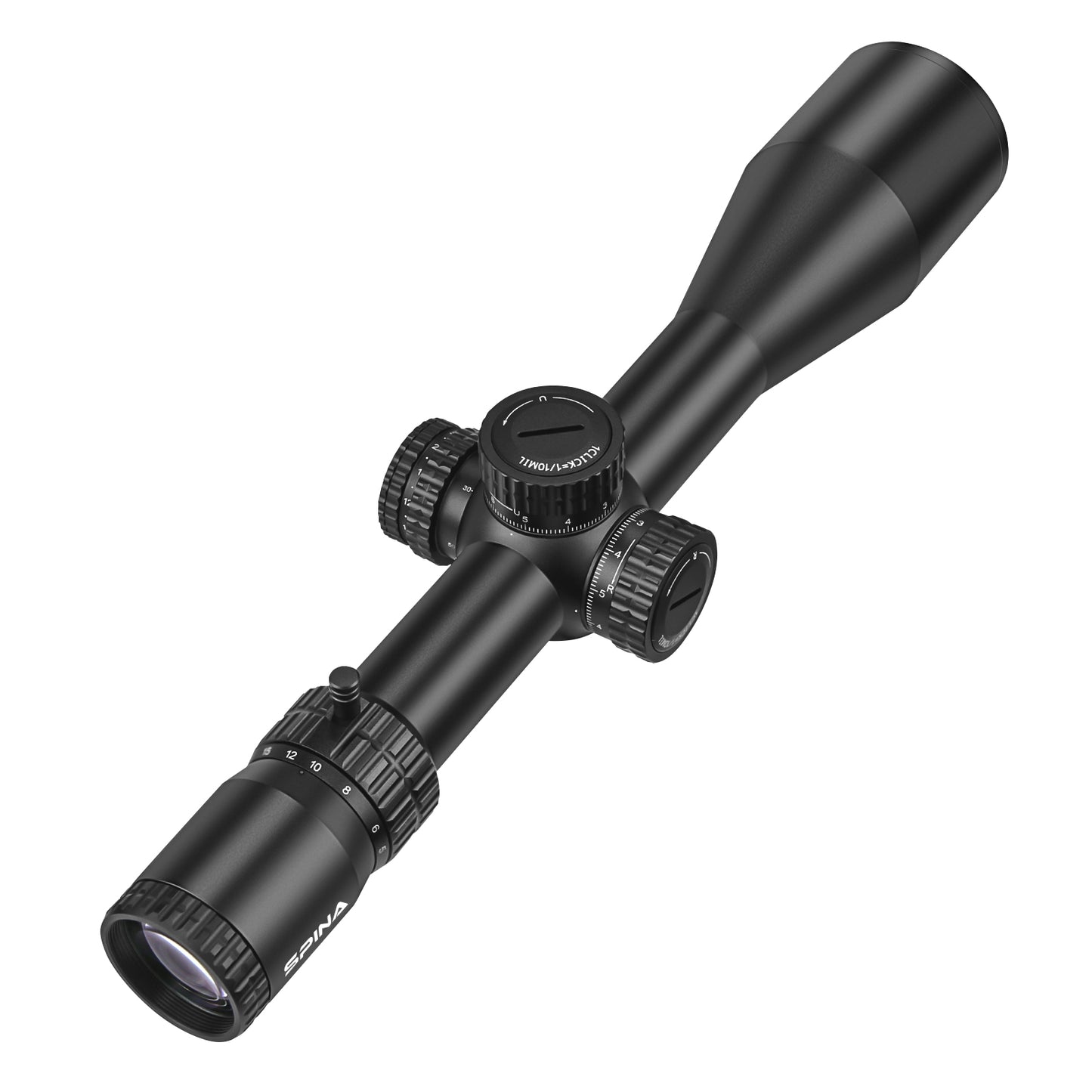 SPINA OPTICS NovaForce HD 5-25x56E FFP SFIR Com retículo iluminado Parallax 15 jardas até o infinito