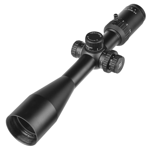 SPINA OPTICS FalconPoint HD 4.5-18x50 SFP Com retículo iluminado Parallax 10 jardas até o infinito