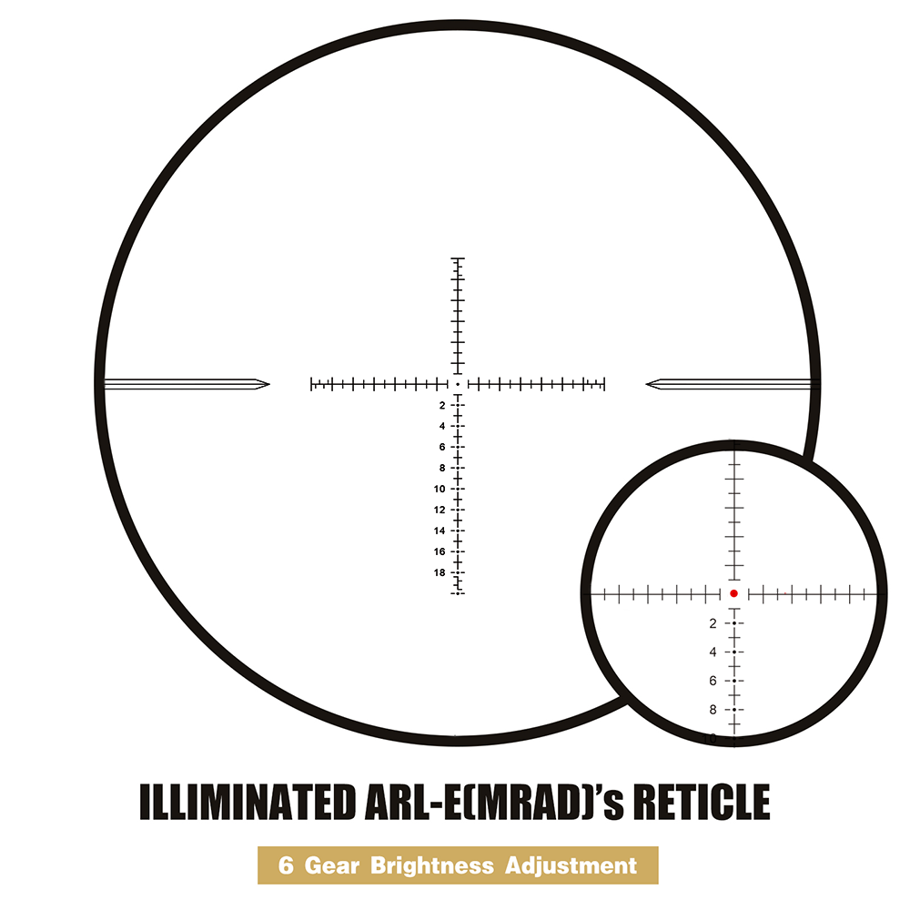 SPINA OPTICS Riptide HD 3-12x44E FFP SFIR Com retículo iluminado Parallax 8 jardas até o infinito
