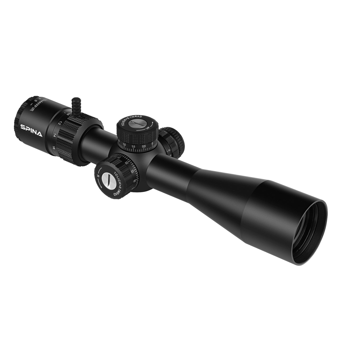 SPINA OPTICS Riptide HD 4-16x44E FFP SFIR Com retículo iluminado Parallax 14 jardas até o infinito