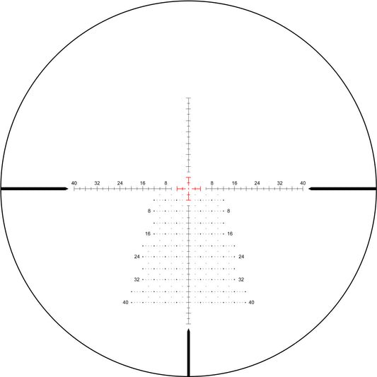 SPINA OPTICS WolfChase HD 6-24x50E FFP SFIR Com retículo iluminado Parallax 10 jardas até o infinito