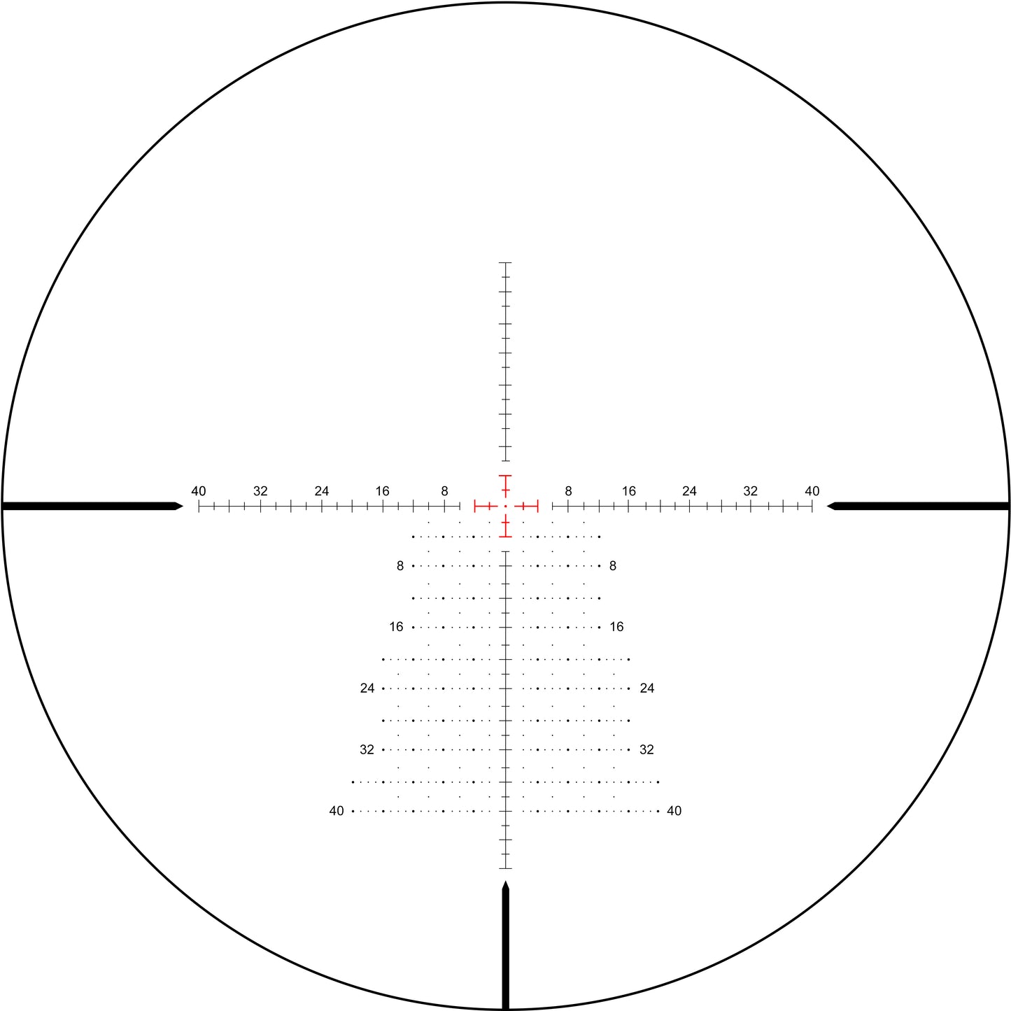SPINA OPTICS WolfChase HD 6-24x50E FFP SFIR Com retículo iluminado Parallax 10 jardas até o infinito