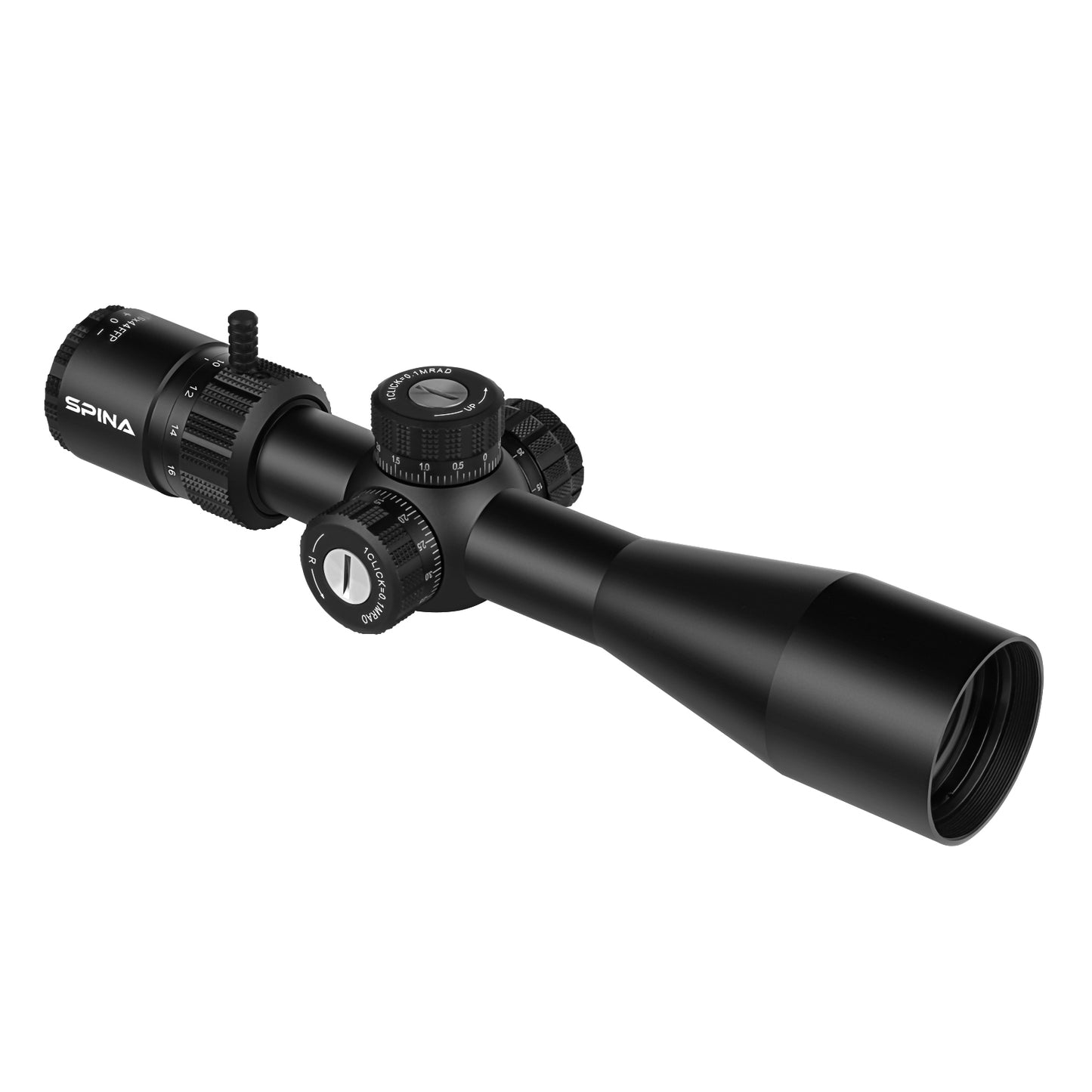 SPINA OPTICS Riptide HD 4-16x44 FFP SF Parallax 14 jardas até o infinito