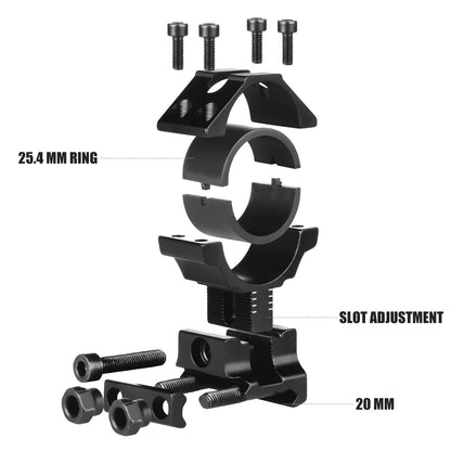 25.4/30mm picatinny escopo altura ajustável montagens