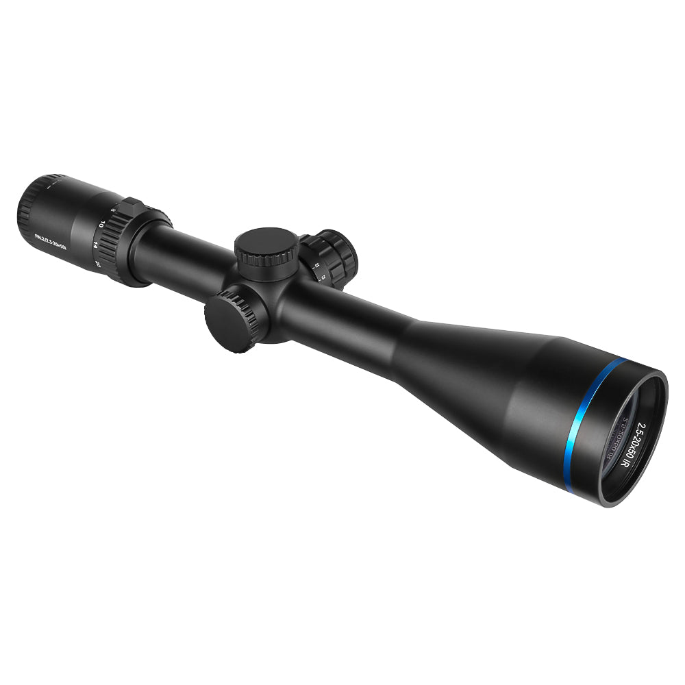 SPINA OPTICS ApexFin HD 2.5-20x50 SFP Com retículo iluminado Parallax 10 jardas até o infinito,Garantia Global de 5 Anos
