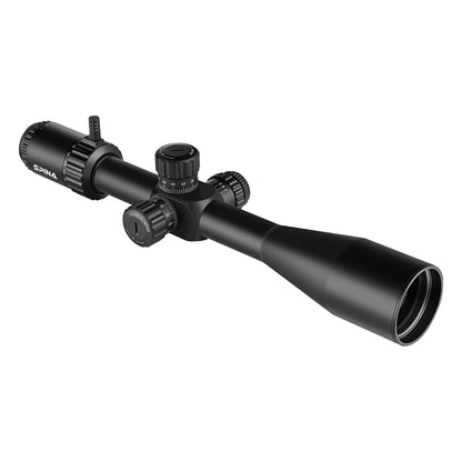 SPINA OPTICS Gen II WolfChase HD 6-24x50E FFP SF Parada no Zero,Parallax 10 jardas até o infinito