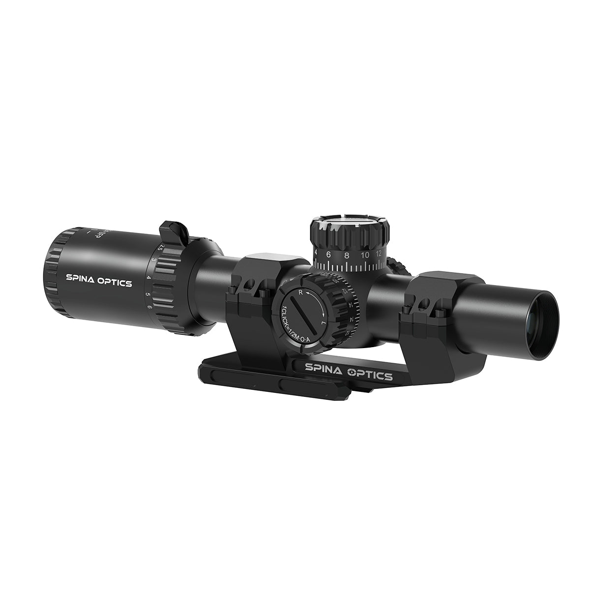SPINA OPTICS ED Tricore 1-6x24 SFP IR Com retículo iluminado,Corchete integrada