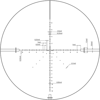 SPINA OPTICS FalconPoint HD 4.5-27x50 FFP SFIR Com retículo iluminado Parallax 10 jardas até o infinito