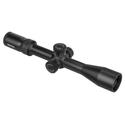 SPINA OPTICS NovaForce HD 4-16x44E FFP SFIR Com retículo iluminado Parallax 20 jardas até o infinito