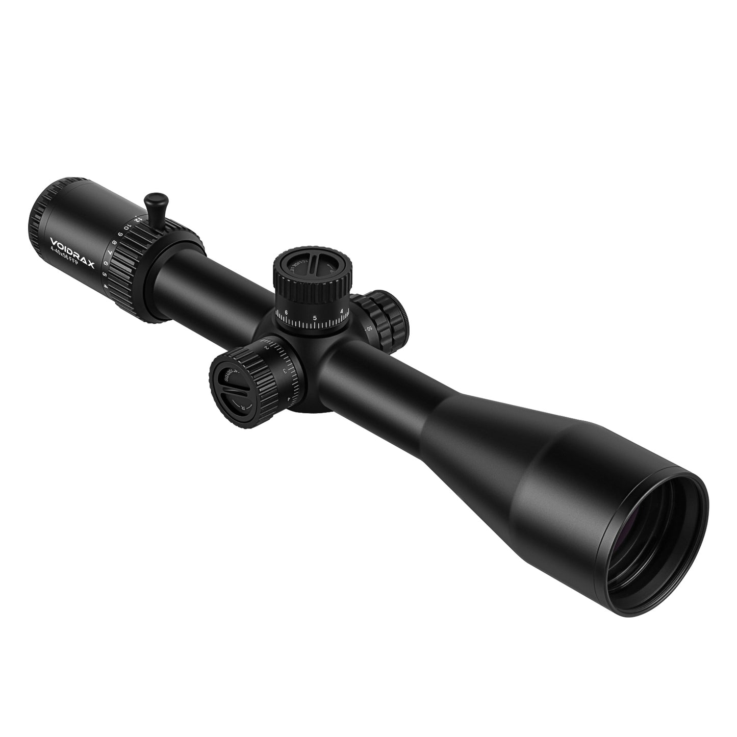 SPINA OPTICS VoidRax HD 4-40x56 FFP Com retículo iluminado Parallax 5 jardas até o infinito