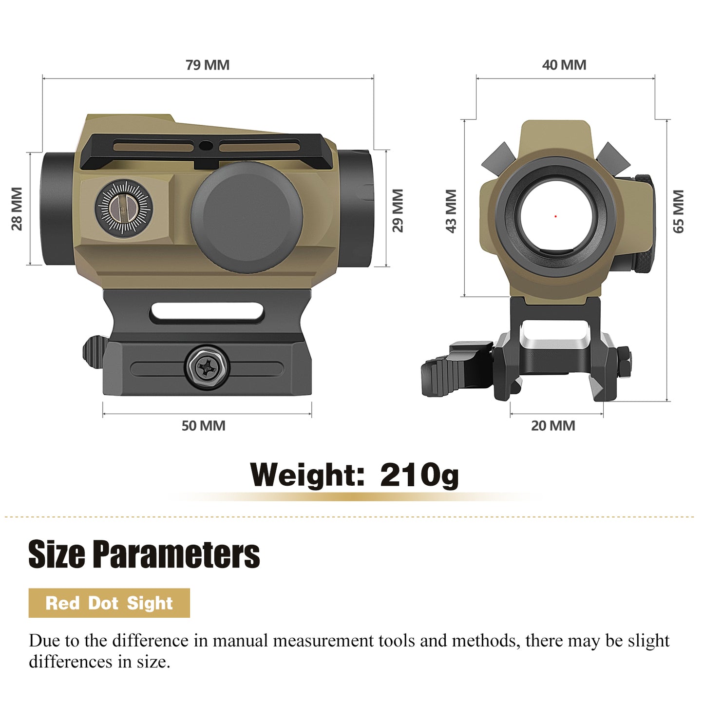 SPINA OPTICS SYM1X20/1X30 Múltiplas Retículas Mira de Ponto Vermelho Rifle com Trilho Picatinny com Energia Solar