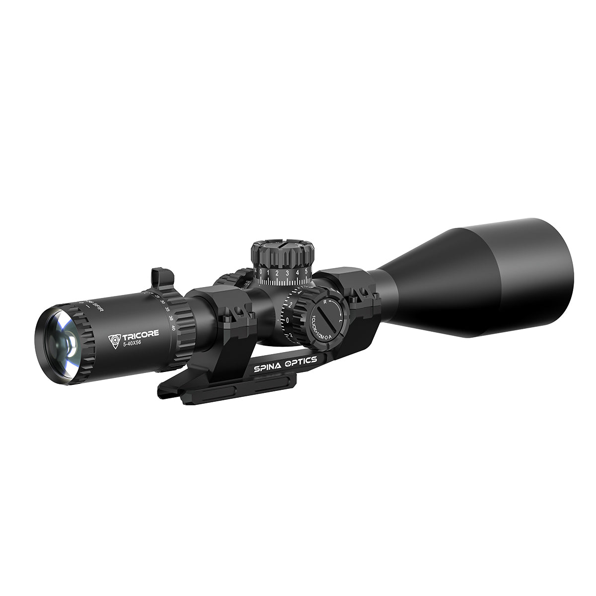 SPINA OPTICS ED Tricore 5-40x56 FFP IR Com retículo iluminado,Corchete integrada