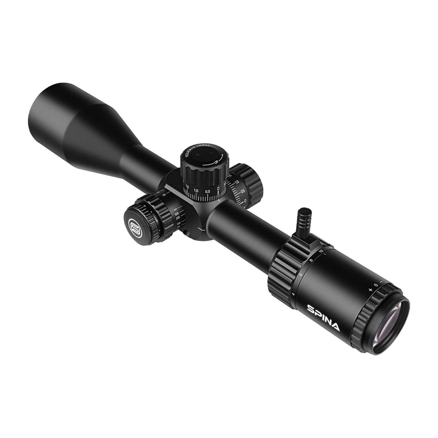 SPINA OPTICS Gen II WolfChase HD 4-16x50E FFP SF Parada no Zero,Parallax 10 jardas até o infinito