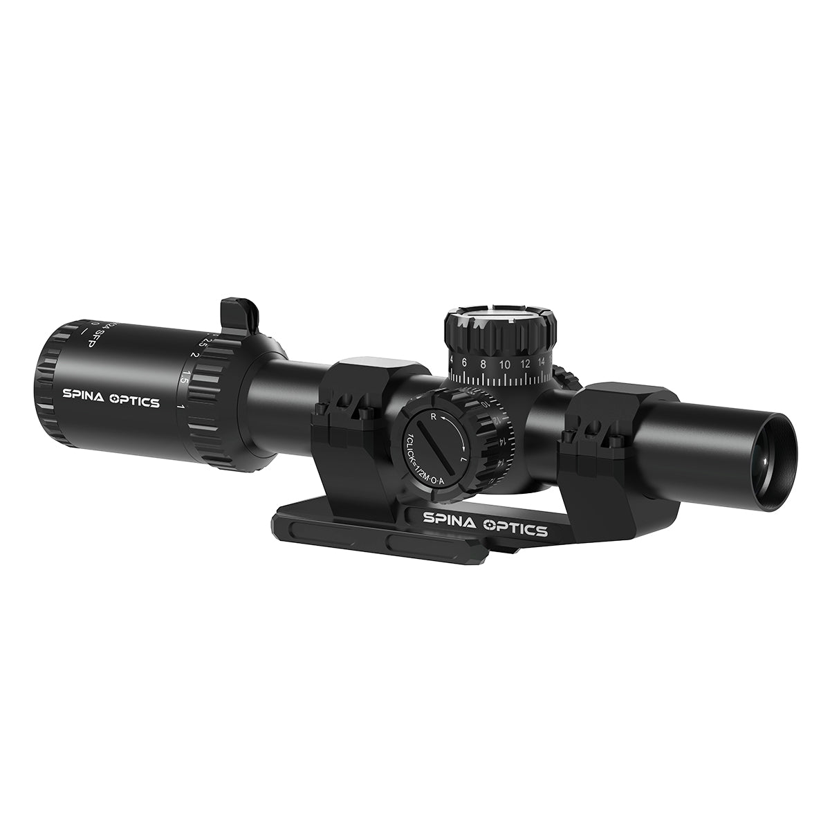 SPINA OPTICS ED Tricore 1-10x24 SFP IR Com retículo iluminado,Corchete integrada