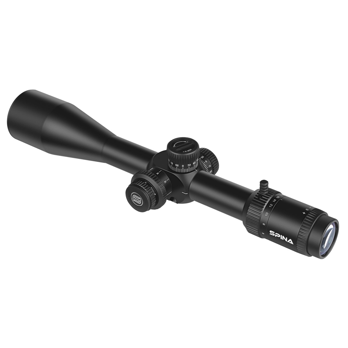 SPINA OPTICS WolfChase HD 6-24x50E FFP SFIR Com retículo iluminado Parallax 10 jardas até o infinito