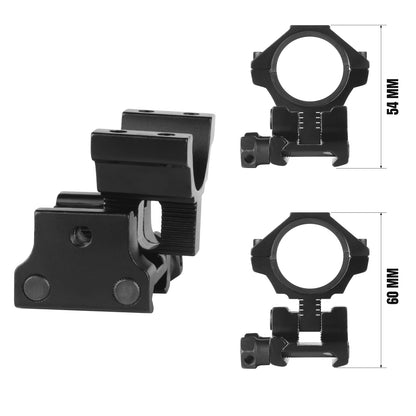 25.4/30mm picatinny escopo altura ajustável montagens