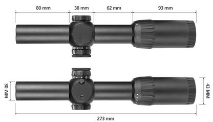 SPINA OPTICS NovaForce HD 1-8x24 FFP IR  Com retículo iluminado
