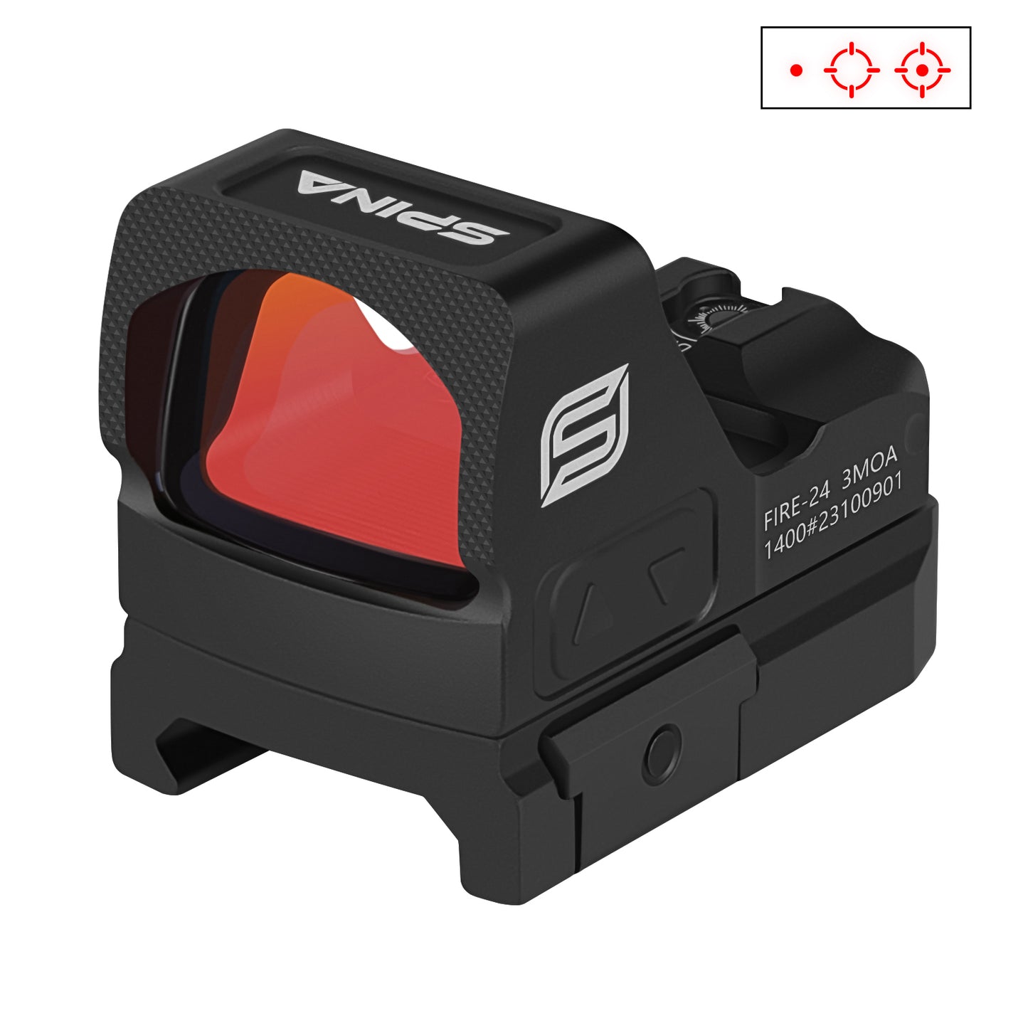 SPINA OPTICS Fire-24 Pistola RMR & Rifle com Trilho Picatinny e  Mira de Ponto Vermelho