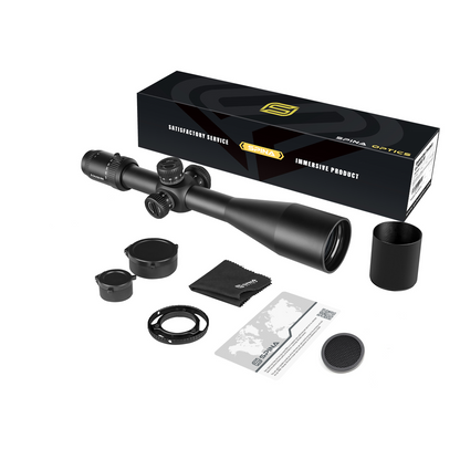 SPINA OPTICS WolfChase HD 6-24x50 FFP SF Parallax 10 jardas até o infinito