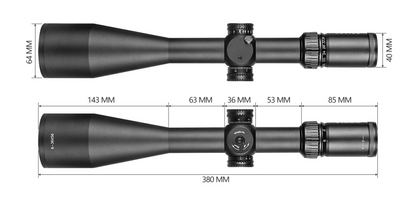 SPINA OPTICS IronClaw HD 6-36x56 SFP Parallax 10 jardas até o infinito