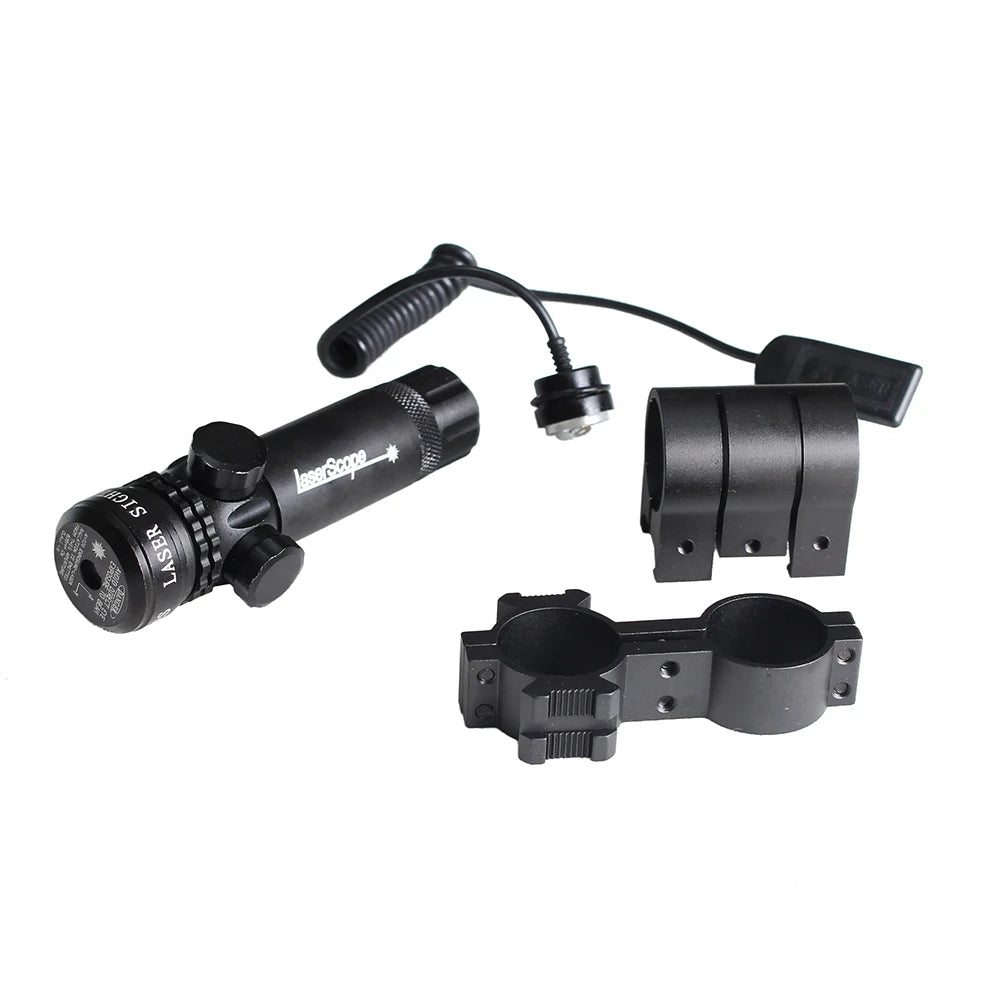 Mira Laser com Ponto Vermelho/Verde, Montagem em Trilho 20mm e Interruptor de Pressão para Cano