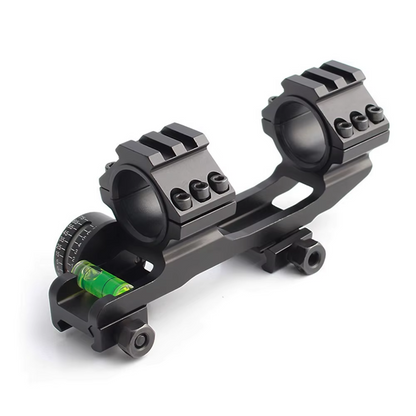 25.4/30mm picatinny escopo montagens com nível de bolha angular 1 Polegada anéis de escopo para trilho picatinny na parte superior