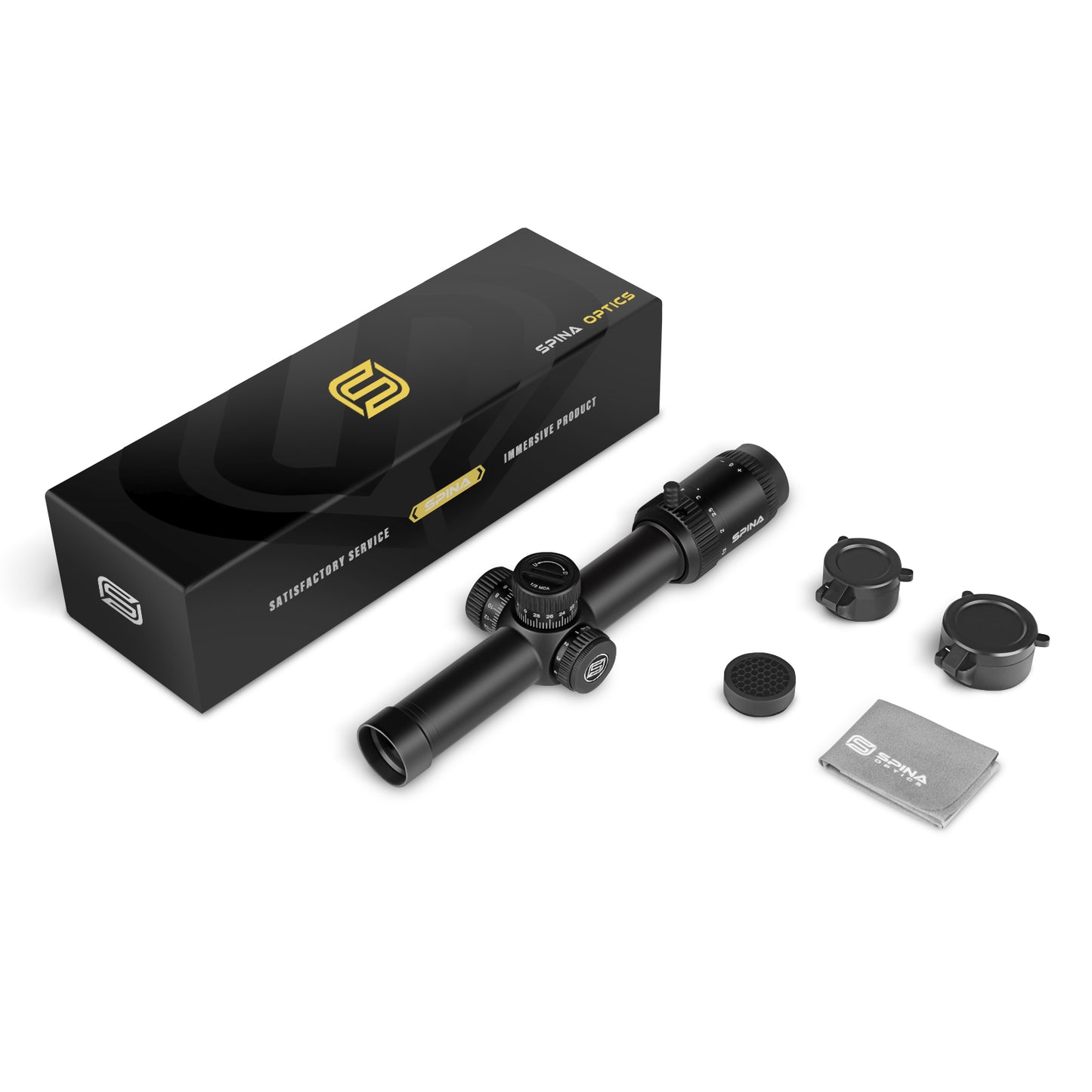 SPINA OPTICS HD WolfChase 1.2-6x24 FFP/SFPcom Iluminação de Ponto Vermelho