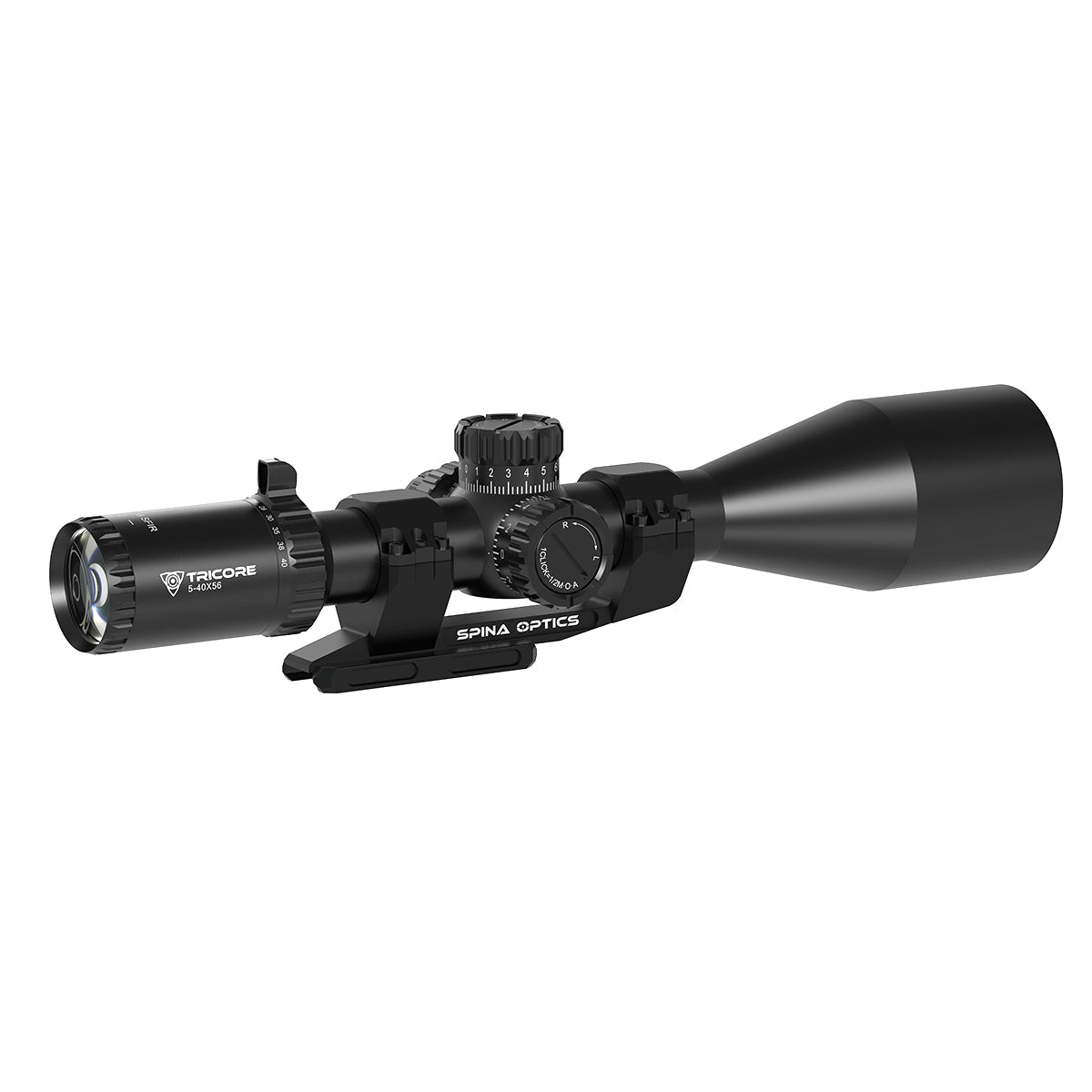 SPINA OPTICS ED Tricore 5-40x56 SFP IR Com retículo iluminado,Corchete integrada