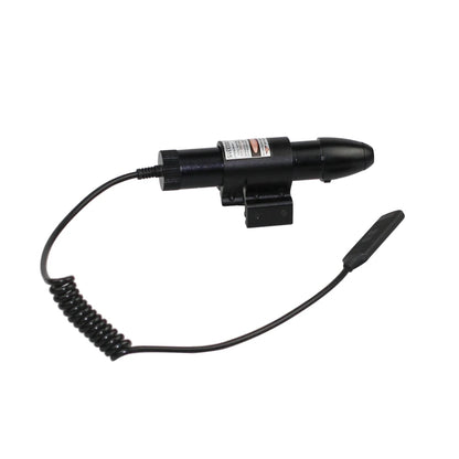 Mira Laser Tática para Caça com Ponto Vermelho/Verde, Interruptor de Pressão e Suporte para Cano - Compatível com Trilhos de 11mm e 20mm