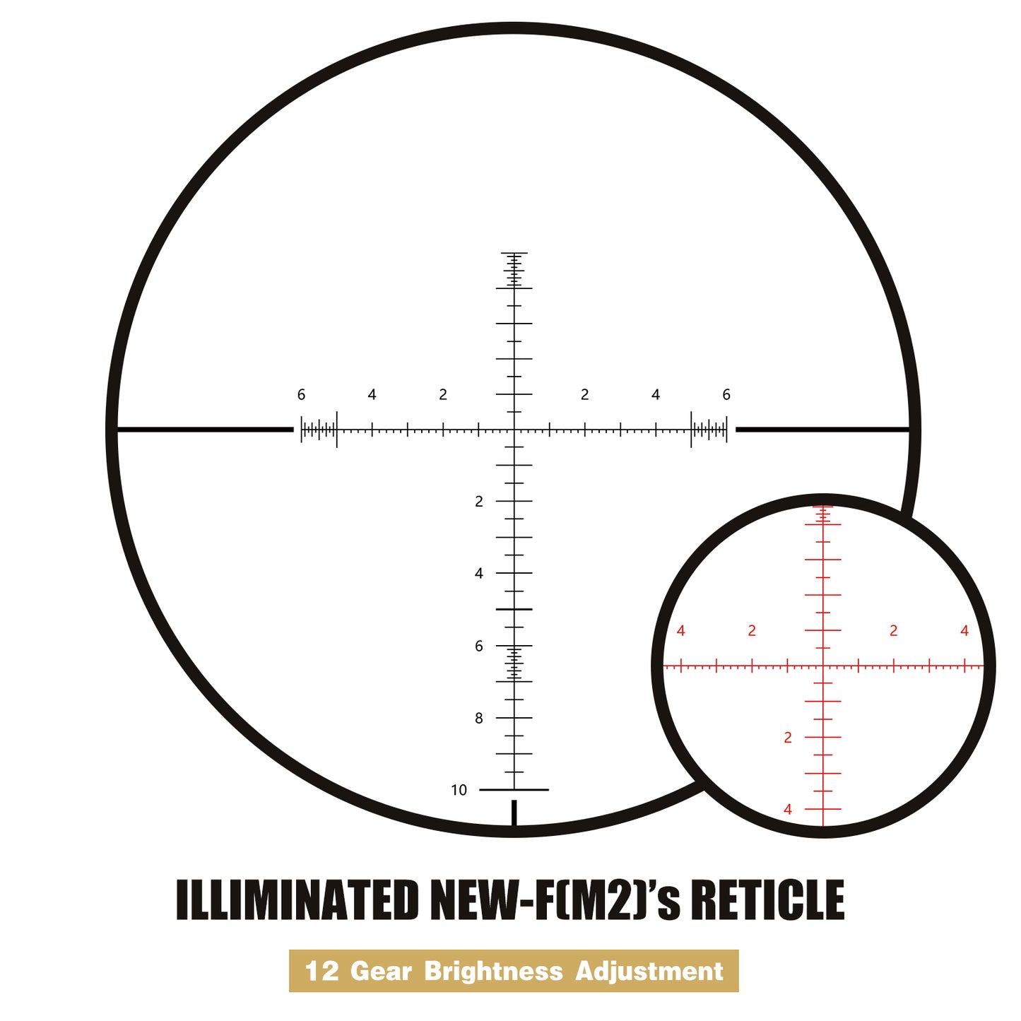 SPINA OPTICS NovaForce HD 6-24x50E FFP SFIR Com retículo iluminado Parallax 10 jardas até o infinito