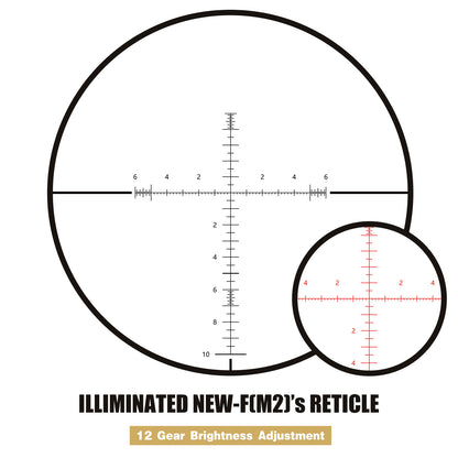 SPINA OPTICS NovaForce HD 6-24x50E FFP SFIR Com retículo iluminado Parallax 10 jardas até o infinito