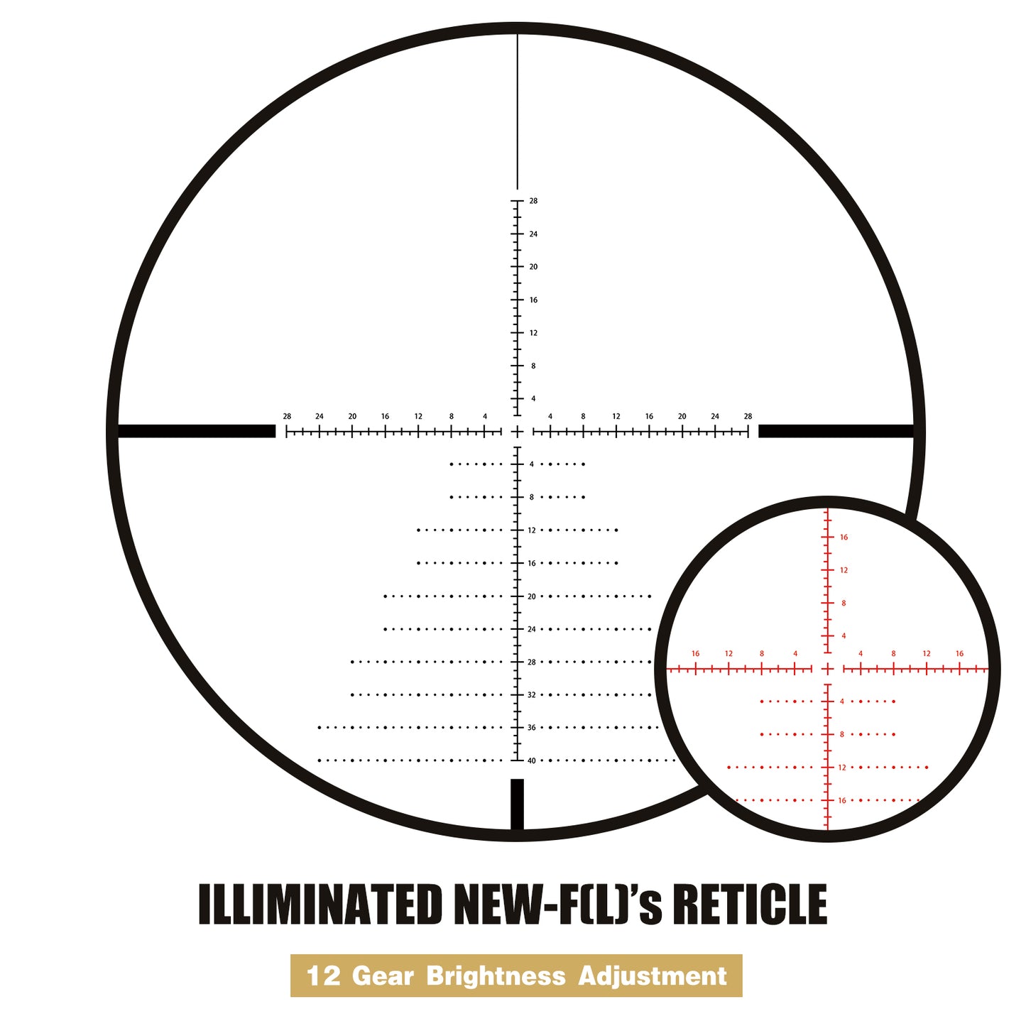 SPINA OPTICS NovaForce HD 5-30x56E FFP SFIR Com retículo iluminado Parallax 15 jardas até o infinito