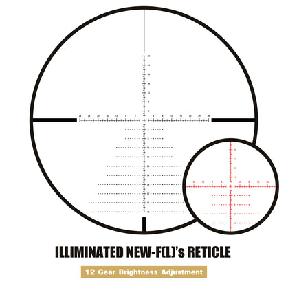 SPINA OPTICS NovaForce HD 5-30x56E FFP SFIR Com retículo iluminado Parallax 15 jardas até o infinito