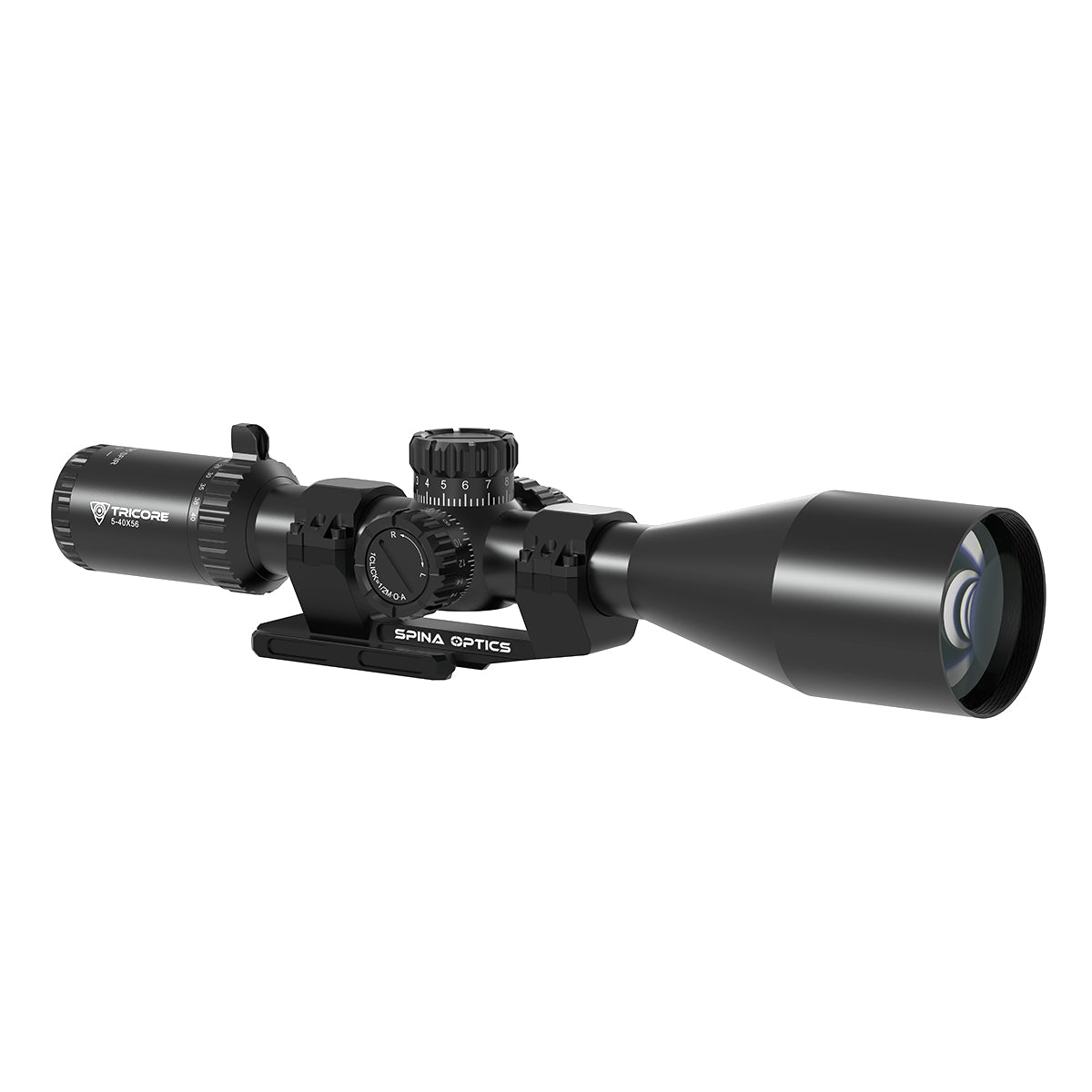 SPINA OPTICS ED Tricore 5-40x56 SFP IR Com retículo iluminado,Corchete integrada
