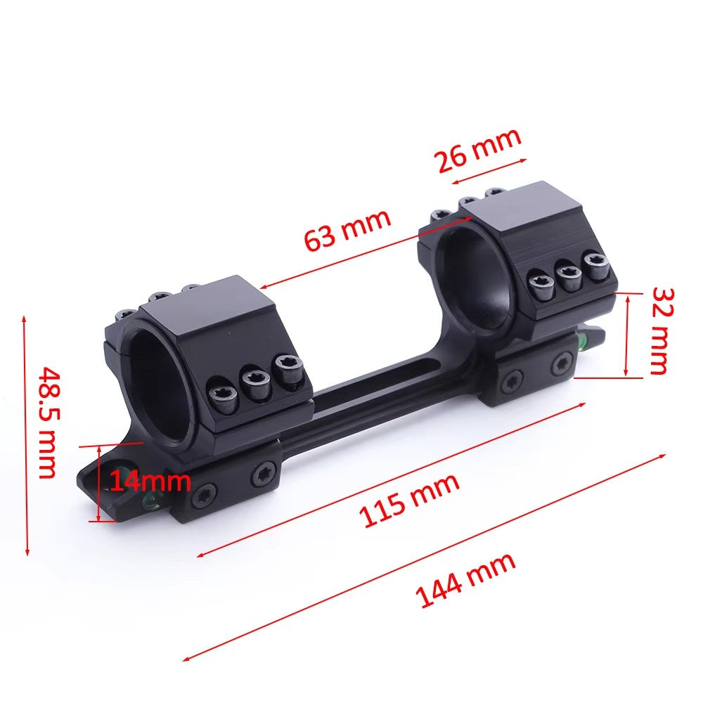 Montagem para Trilho Dovetail 11mm Anéis de Mira 25,4mm/30mm com Dois Níveis de Bolha