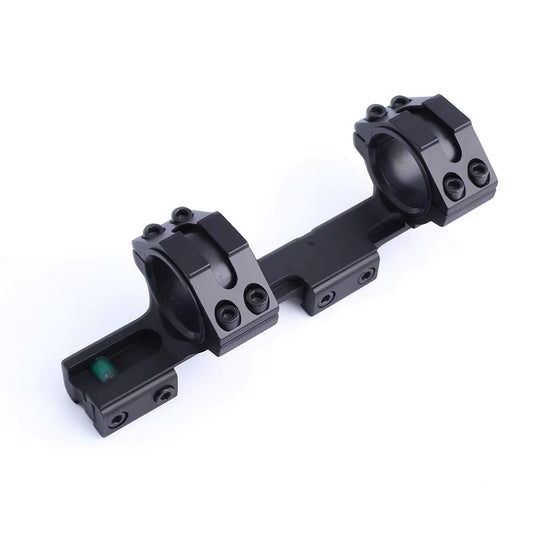 Monobloco para Trilho Dovetail de 11mm Anéis de Mira 25,4mm/30mm com Nível de Bolha