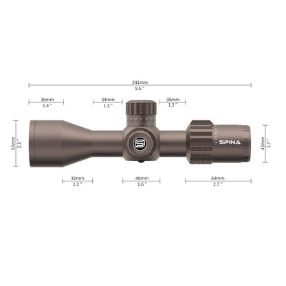 SPINA OPTICS Riptide Gen II ED 3-12x44 FFP Parada no Zero,Garantia Global de 5 Anos