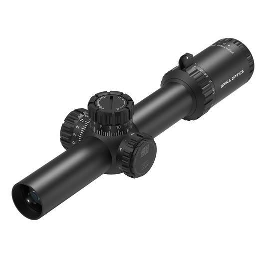 SPINA OPTICS ED Tricore 1-10x24 FFP IR Com retículo iluminado,Corchete integrada