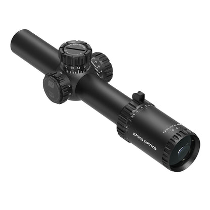 SPINA OPTICS ED Tricore 1-10x24 FFP IR Com retículo iluminado,Corchete integrada
