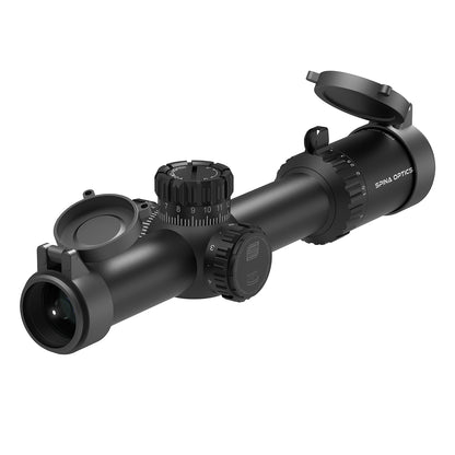 SPINA OPTICS ED Tricore 1-10x24 FFP IR Com retículo iluminado,Corchete integrada