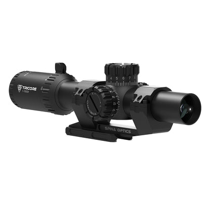 SPINA OPTICS ED Tricore 1-10x24 FFP IR Com retículo iluminado,Corchete integrada