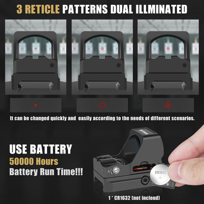 SPINA OPTICS Fire-24 Pistola RMR & Rifle com Trilho Picatinny e  Mira de Ponto Vermelho