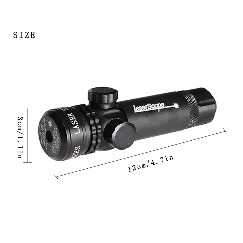 Mira Laser com Ponto Vermelho/Verde, Montagem em Trilho 20mm e Interruptor de Pressão para Cano